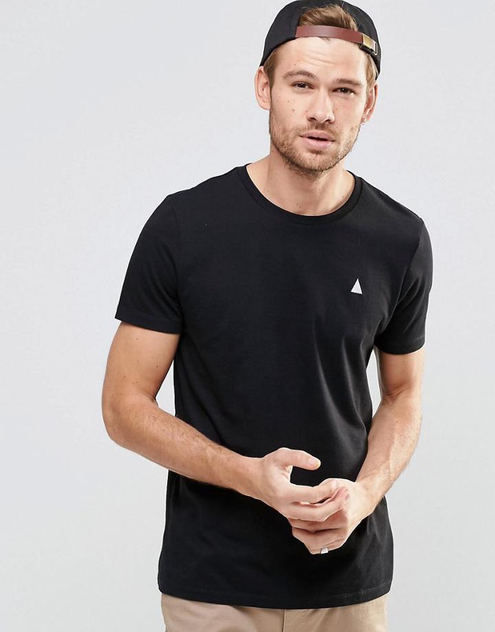 Asos Logo T-shirt With Crew Neck In Black - Black