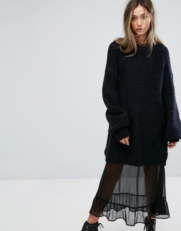 Gestuz Oversized Slouchy Sweater - Black