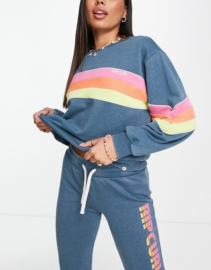 Rip Curl Golden State Oversized Sweatshirt In Blue - Part Of A Set