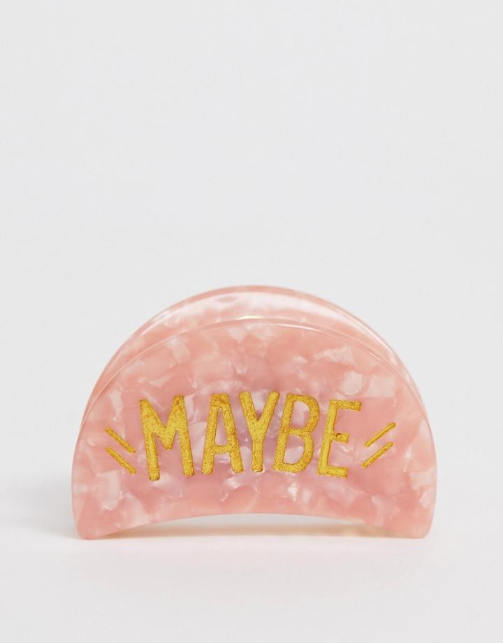 Glamorous Maybe Pink Resin Hair Claw