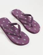 Original Penguin Pool Side Flip Flops In Plum-red