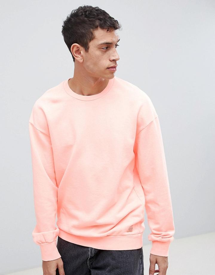 Jack & Jones Originals Neon Drop Shoulder Sweatshirt - Orange