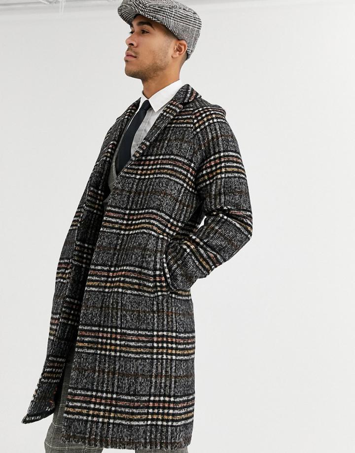 Harry Brown Premium Wool Blend Cocoon Coat-gray