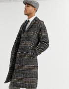 Harry Brown Premium Wool Blend Cocoon Coat-gray