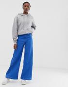 Weekday Beat Super Wide Leg Jeans In Bright Blue - Blue