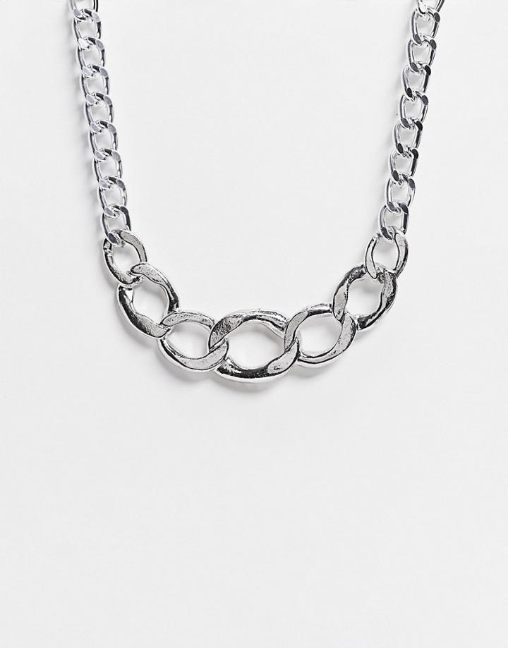 Ego Chunky Chain Link Necklace In Silver