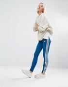 Adidas Originals Three Stripe Leggings - Blue