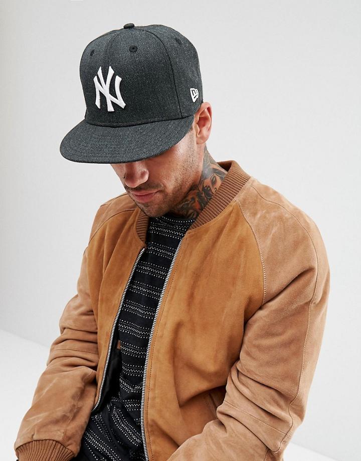 New Era 59fifty Fitted Cap Ny Yankees Seasonal Heather - Black