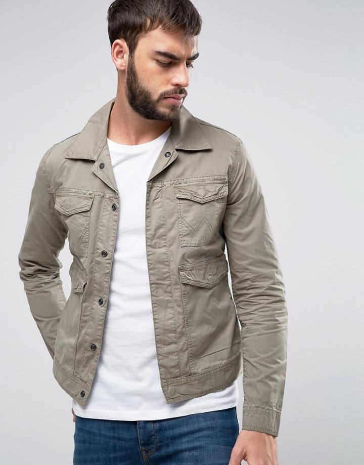 Wrangler Military Jacket Dusty Olive - Green