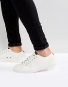 Fred Perry Hughes Leather Sneakers In Off White - Beige