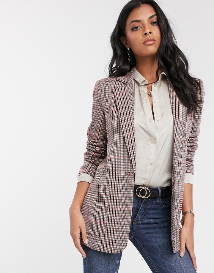 Vila Check Blazer-beige