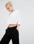 Vero Moda Knot Front Blouse - White