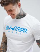 Boohooman T-shirt With All Good Print In White - White