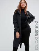 Junarose Plus Olavia Jacket With Funnel Neck - Black