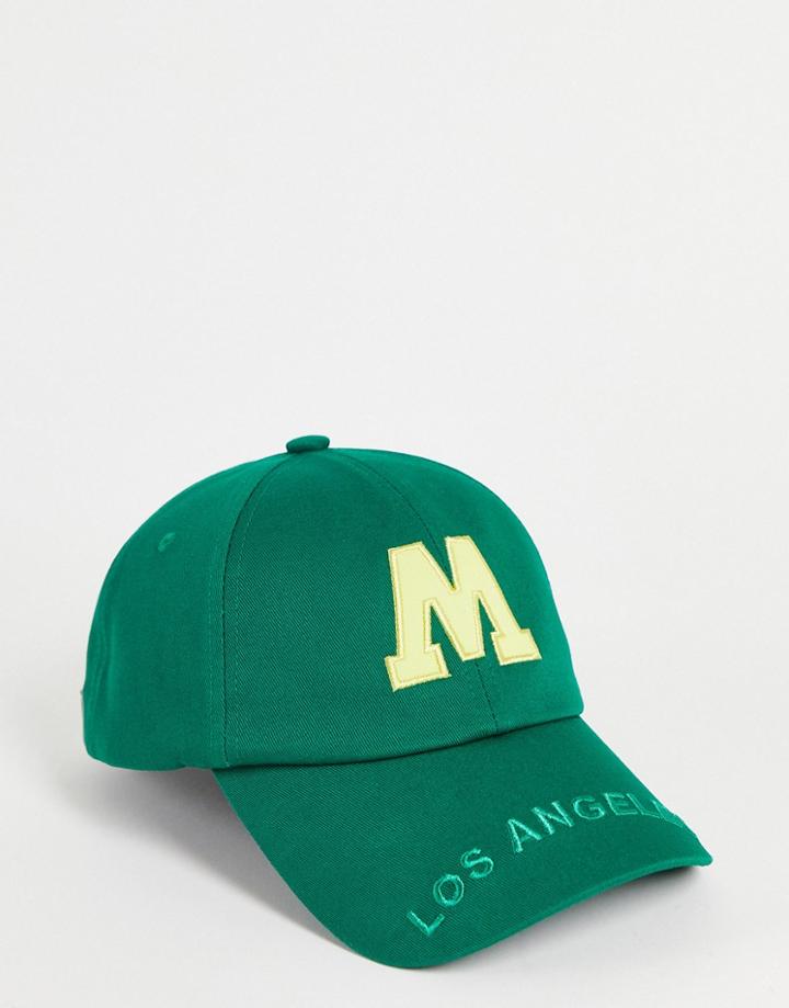 Urban Revivo Logo Cap In Green