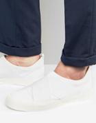 Asos Sneakers In White With Cross Over Elastic - White
