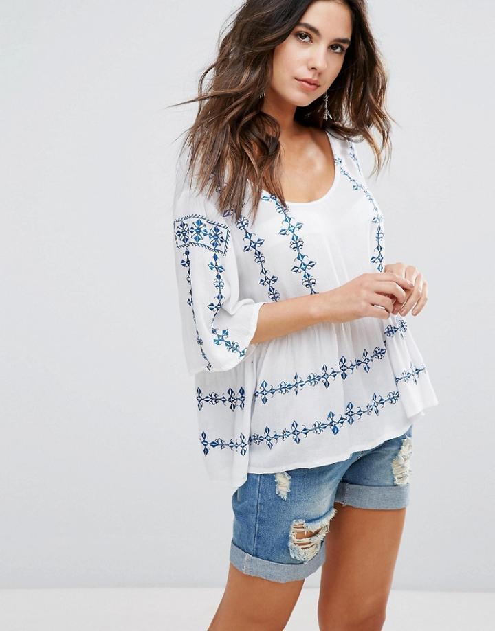 Anmol Printed Beach Top - Multi