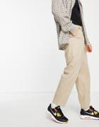 Asos Design Balloon Fit Chino Pants In Beige-neutral