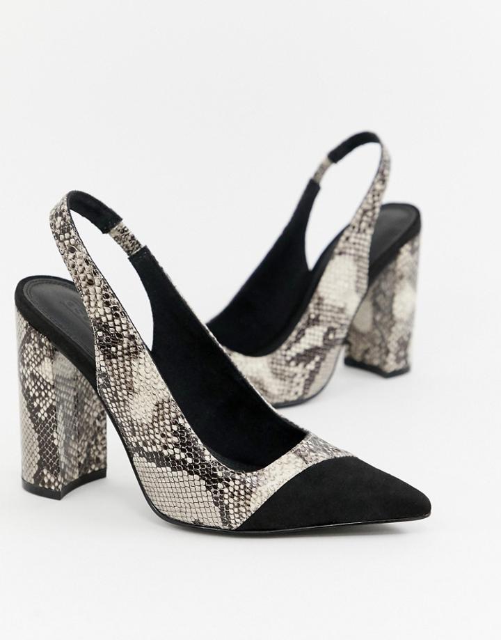 Asos Design Password Slingback High Heels - Multi