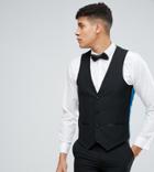 Harry Brown Tall Plain Black Slim Tuxedo Vest - Black