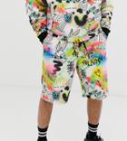 Collusion Graffiti Printed Shorts-multi