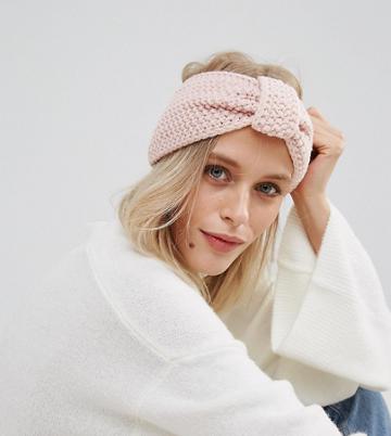 Willow And Paige Knitted Headband - Pink