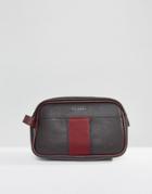 Ted Baker Leather Toiletry Bag In Brown - Brown