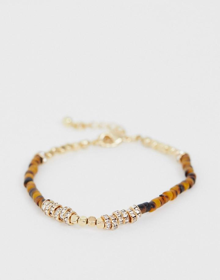 Designb Beaded Bracelet In Tort - Brown