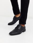 Jack & Jones Faux Leather Derby Shoes In Black