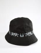 Asos Bucket Hat With Snake Band - Black
