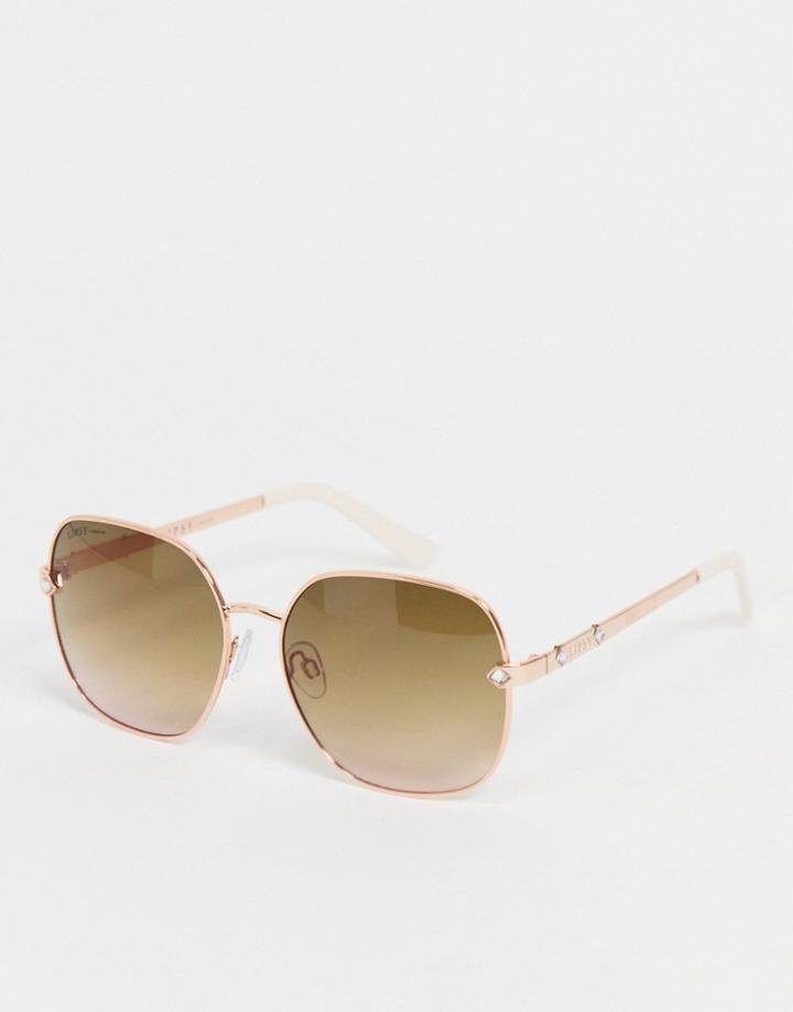 Lipsy Glamour Oversize Sunglasses-gold