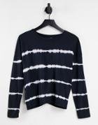 Jdy Laila Tie Dye Sweater In Black-navy
