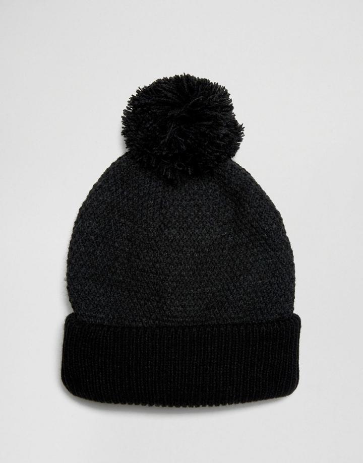 Jack & Jones Beanie With Bobble - Gray