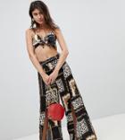 New Look Leopard Scarf Print Beach Pants - Multi