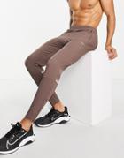 Asos 4505 Hybrid Training Joggers With Woven Panels-brown