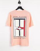 Tommy Hilfiger One Planet Capsule Unisex Back Print T-shirt In Pink