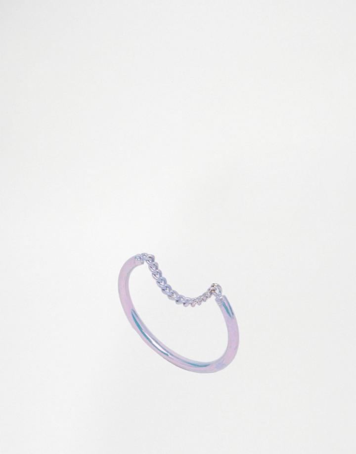 Me & Zena Chain Ring - Lilac