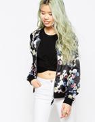 A Question Of Roses Bomber Jacket - Black