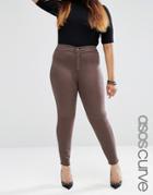 Asos Curve Rivington Jegging In Coffee - Brown