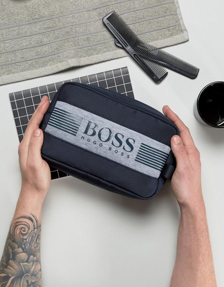 Boss Green By Hugo Boss Pixel Toiletry Bag - Navy
