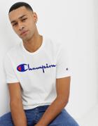 Champion Reverse Weave T-shirt With Large Logo - White