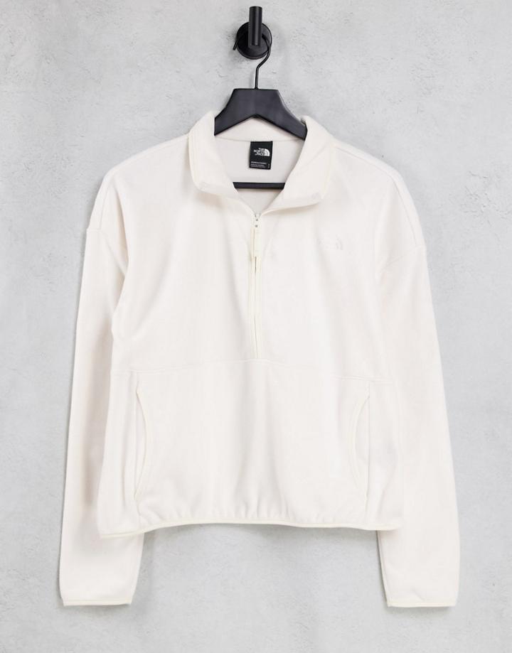 The North Face Tka Glacier Cropped Fleece In White
