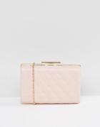 True Decadence Blush Quilted Box Clutch Bag - Pink