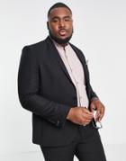 Twisted Tailor Plus Ellroy Skinny Fit Suit Jacket In Black