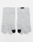 French Connection Touch Screen Fcuk Logo Gloves Mix And Match-grey