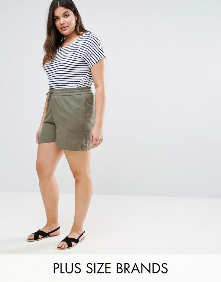 Junarose Linen Shorts - Green