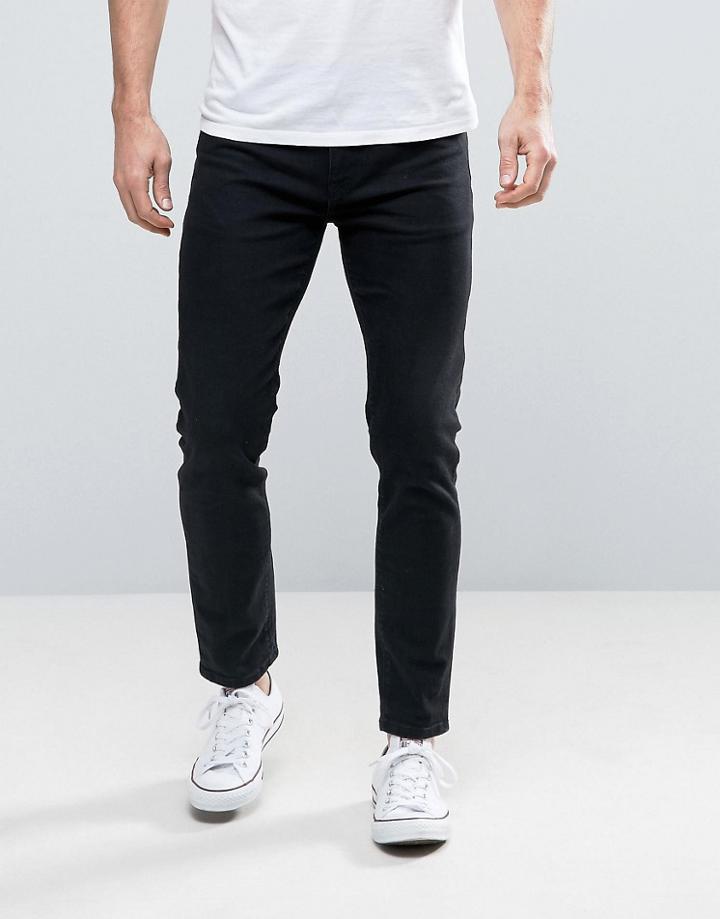 Asos Skinny Ankle Grazer Jeans In Black - Black