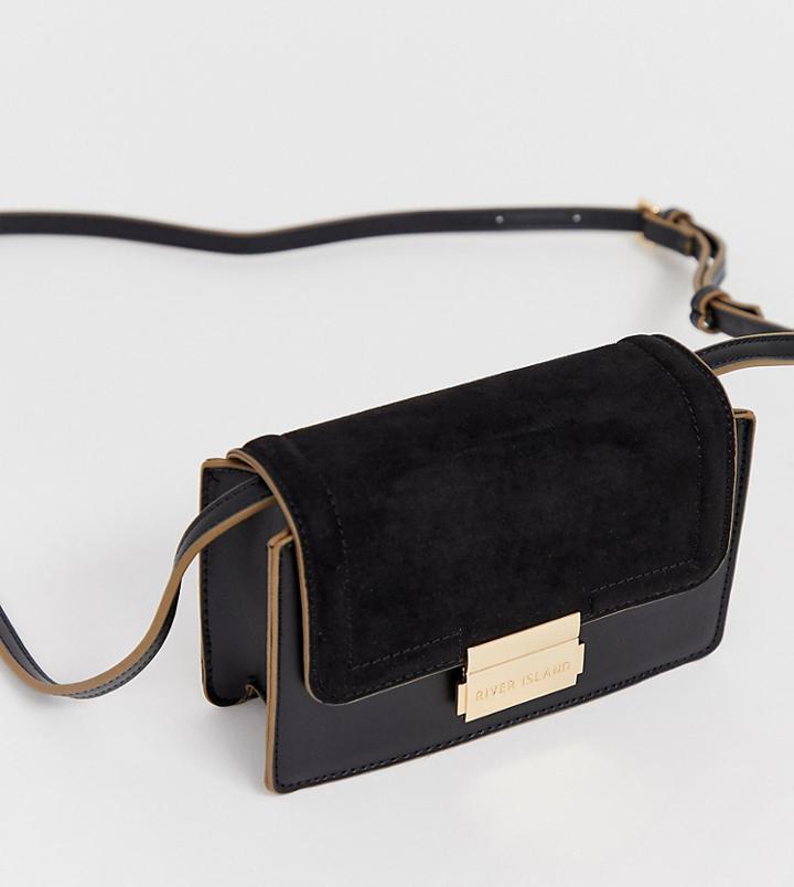 River Island Mini Boxy Cross Body Bag In Black - Black