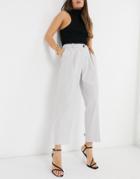 Topshop Slim Pants In Gray-grey