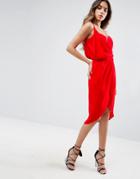 Asos Asymmetric One Shoulder Dress - Red